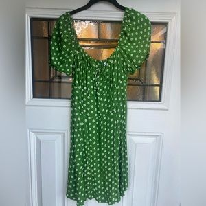 Reformation || Corbin Mini Dress in Hannah Green Floral Print